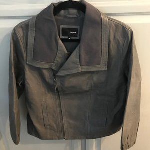 Hurley Women's Grey Leather Jacket NWT